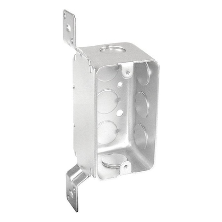 Southwire Handy Box, 1-Gang, 8-Knockout, 1/2 in Knockout, Steel, Silver, Galvanized G19282-F-UPC
