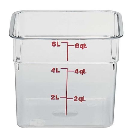 Cambro Food Storage Containers, PK 6 CA6SFSCW135