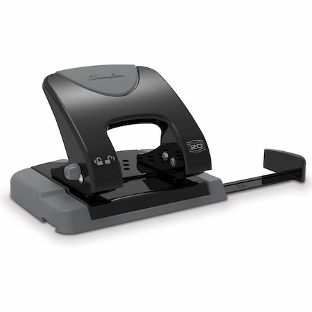 Swingline Two-Hole Paper Punch, 20 Sheets, Blck/Gray A7074135
