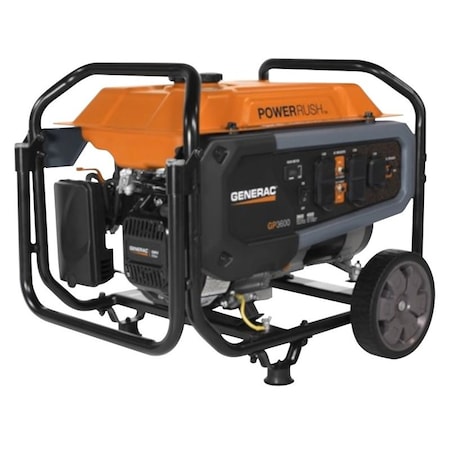 Generac GP Series 7677 Portable Generator, 30 A, 120 V, Gas, 3.7 gal Tank, 10.5 hr Run Time G0077212