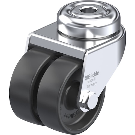Zoro Select Bolt-Hole Caster, 2"dia, Swivel, Nylon LMDA-POA 50G
