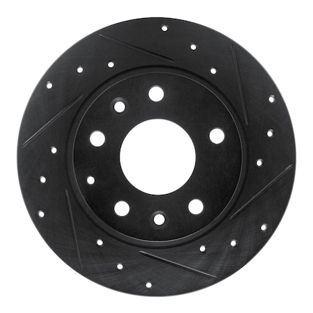 Dynamic Friction Co DFC Brake Rotor - Drilled and Slotted - Black 633-80079R
