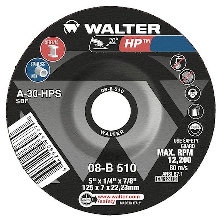 Walter Power Brushes, 9000 RPM, Orange 13K654