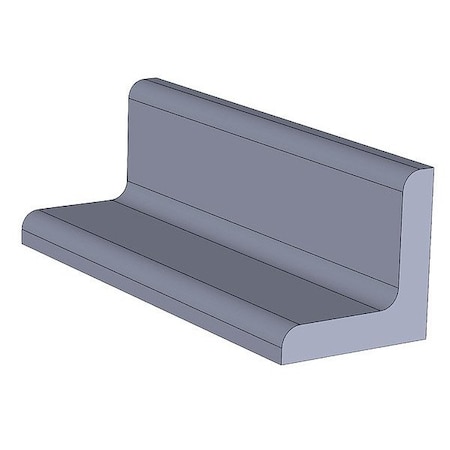 Zoro Select Aluminum Angle, PK4 AN02020028-3