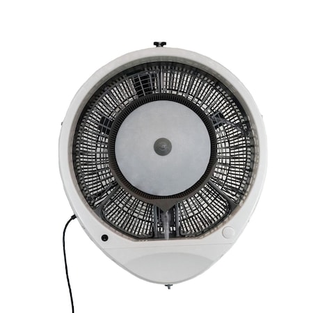 Ecojet 030102 Cyclone Wall Mount Misting Fan, White - Cools up to 800 sq ft. LVP-030102