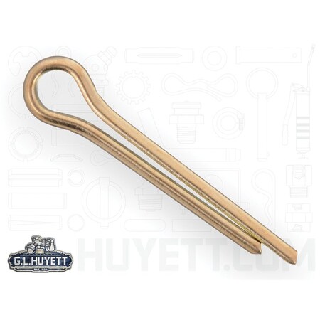 Huyett Cotter Pin, Brass, 0.125 in Dia x 0.750 in Effective Length CPB-125-0750