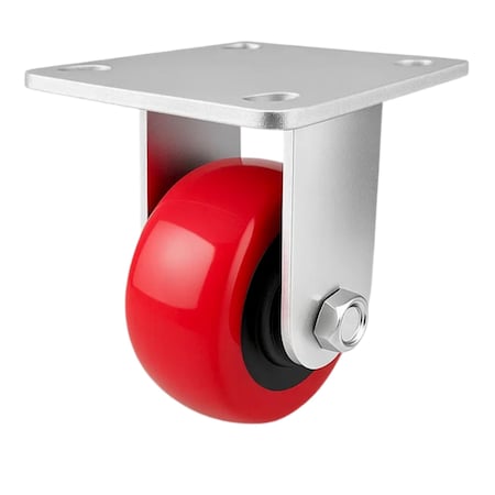 Hyw Products Heavy Duty Caster 4in Polyurethane on Plastic Wheel, Rigid 40-40R-A1-PU