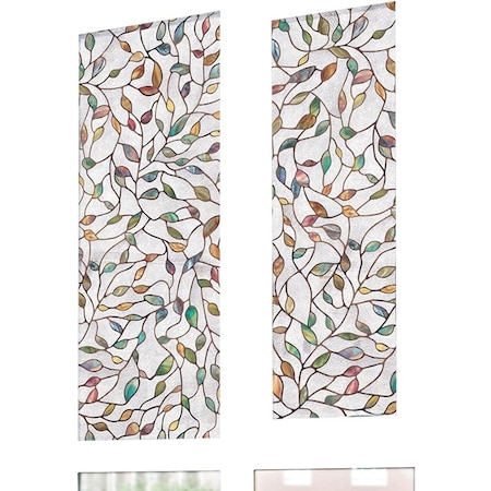 Artscape 023021 Window Film, 36 in L, 24 in W, New Leaf Pattern 409470
