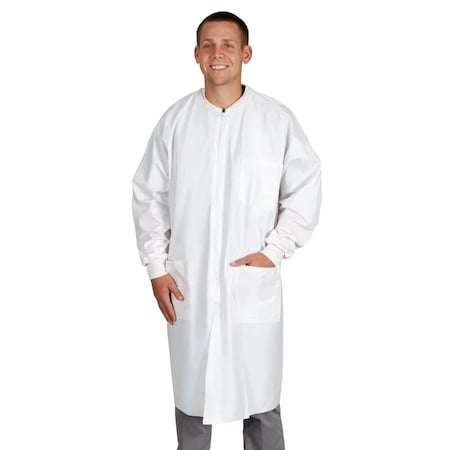Medline Static-Dissipative Microporous Breathable Lab Coats, Large, 30PK NONSW1750L