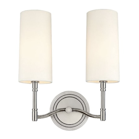 Hudson Valley Lighting Dillon 2 Light Wall Sconce 11.75 In. Polished Nickel 362-PN