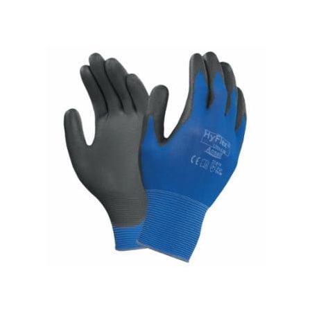 Hyflex 11-618 Polyurethane Palm Coated Gloves, Size 11, Black/Dark Blue, 12PK 012-11-618-11