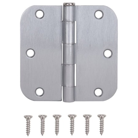 Prosource Door Hinge, Steel, Satin Chrome, Loose Pin, 180 deg Range of Motion, Screw Mounting 20347SCX