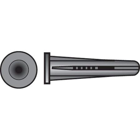 Homecare Products 0.25 in. Dia. x 1.37 in. Plastic Pan Head Conical Anchor, 50PK HO1679753