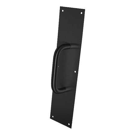 Rockwood Door Pull Plate, Black, 16" H, 4" W 86666