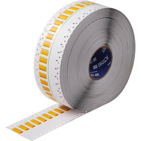 Brady BSP45 Series PermaSleeve Low Smoke Zero Halogen Wire Marking Sleeves, 0.25 in. Dia x 1 in. W, Yellow SA-2LSZH-250-1-YL