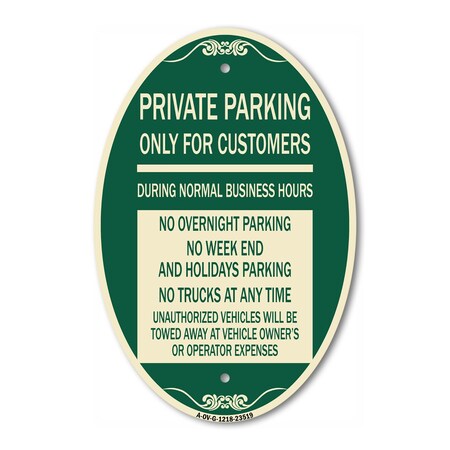 Signmission Only for Customers During Normal Business Hou, 12 In X 18 In Architectural, Heavy Gauge Aluminum A-OV-G-1218-23519