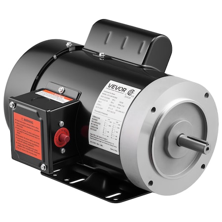 Vevor 1HP Air Compressor Electric Motor 115V/230V 1725RPM 56 Frame CW/CCW SYT-1HP-4P-B34
