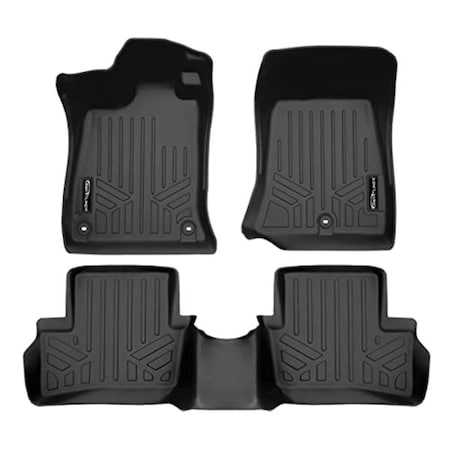 Smartliner SA0614-B0614 Custom Fit All 2 Row Floor Mat Liner Set for 2021-2023 Acura TLX, Black SA0614/B0614
