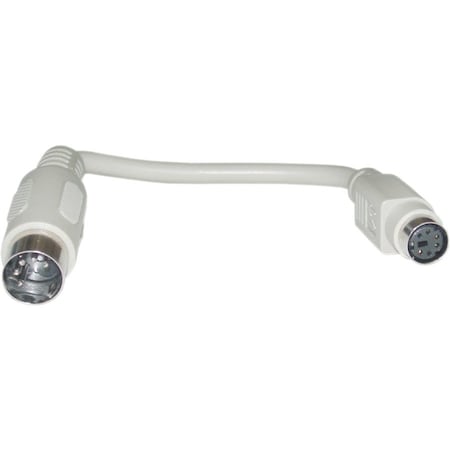 Cable Wholesale CableWholesale PS/2 to AT Keyboard Adapter, MiniDin6 (PS/2) Female to Din5 (AT) Male, 6 inch 10I5-012HF