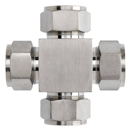 Brennan Industries Cross, SS, Comp 3/8", 3/8", 3/8", 3/8" NS2650-06-06-06-06-SS