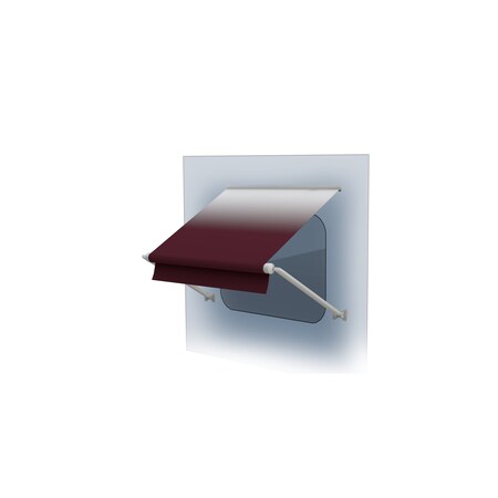 Lippert 10.5FT STANDARD WINDOW AWNING ROLLER, BURGUNDY FADE, WHITE WG V000335173