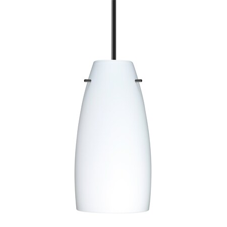 Besa Lighting Besa Tao 10 Pendant, Opal Matte, Black Finish, 1x 100W MAX E26 Base 1JT-151207-BK