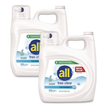 All Free Clear HE Laundry Detergent, 154 oz Bottle, 2PK 72613 47465