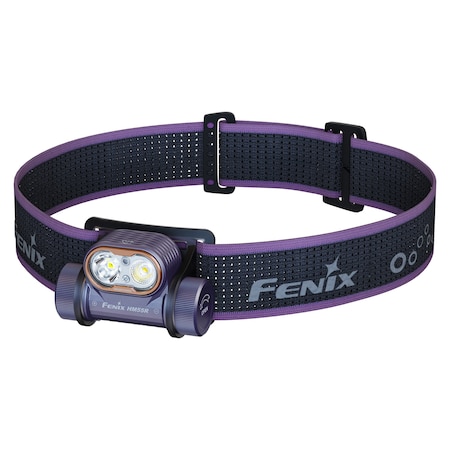 Fenix HM55R 1200 Lumen Lightweight Rechargeable Running Headlamp, Purple HM55R-PP