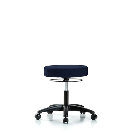 Blue Ridge Ergonomics Desk Stool, Fabric, Casters, Nav BR-FDHSO-RG-RC-F45