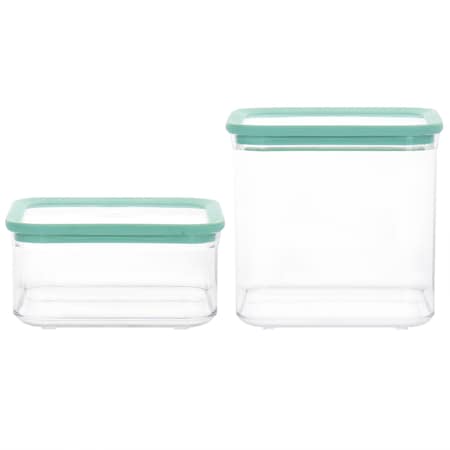 Martha Stewart 2 Piece Plastic Stackable Container Set with Lids 131106.04