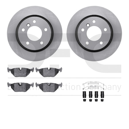 Dynamic Friction Co DFC Rotors with EURO 5000 Ceramic Brake Pads includes Hardware 6612-31227