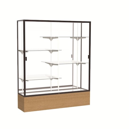 Ghent Floor Display Case 60x72x16, Mirror, Dark Bronze 2075MB-BZ-AK