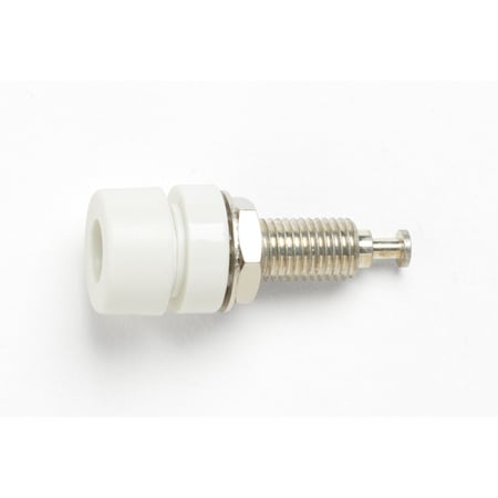 Pomona Electronics BananaJack, White, 2500V, 15A, 11/4in, PK10 1581-9