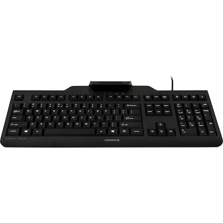 Cherry KC 1000 SC Wired Keyboard - Full Size, Black, Integrated Smart Card Reader, FIPS201 Certified JK-A0100EU-2