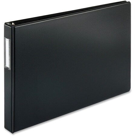 Business Source Tabloidsize Round Ring Reference Binder, Black BSN44100