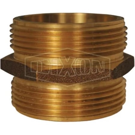 Dixon The Right Connection Domestic Double Hex Nipple, 2-1/2 in, MNST, Cast Brass, Domestic DMH25F25F-D
