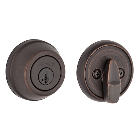 Kwikset Single Cylinder Deadbolt SmartKey with 6AL Latch and STRKP Strike Pack which includes Square 780-11PS.STRKP
