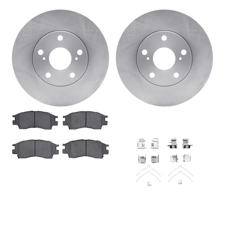 Dynamic Friction Co DFC Brake Rotor with 5000 Brake Pads and Hardware Kit 6512-76309