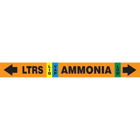 Accuform IIAR SELFSTICK AMMONIA PIPE MARKER RAK115T