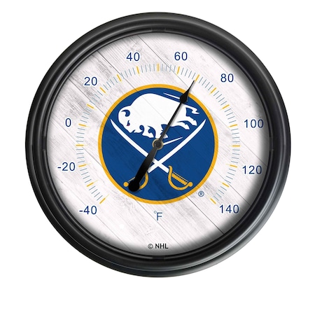 Holland Bar Stool Co Buffalo Sabres Indoor/Outdoor LED Thermometer ODThrm14BK-08BufSab