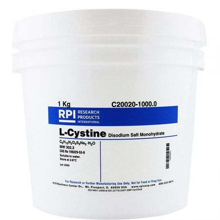 Rpi L-Cystine Disodium Salt Monohydrate, 1 Kilogram C20020-1000.0