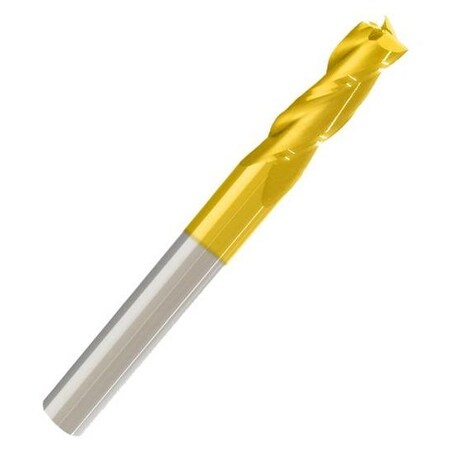 Monster Tool 3 Flute Regular Length End Mill, Single End Square, 5/32in diameter, TiN Finish 205-001091