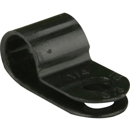 Install Bay Cable Clamp, Plastic, 1/2 in Bundle Dia., Black, 100 PK BCC12