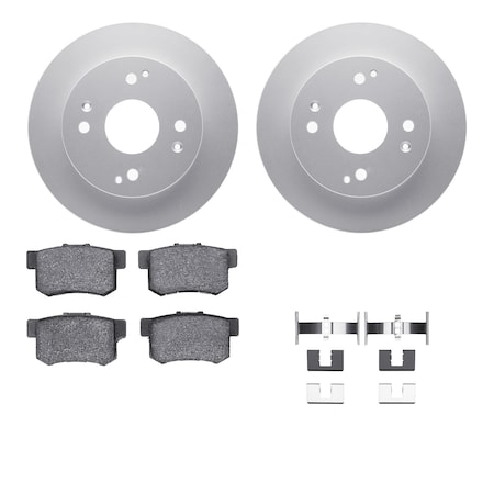 Dynamic Friction Co DFC GEOSPEC Coated Rotors with 5000 Brake Pads - Ceramic and Hardware 4512-59114