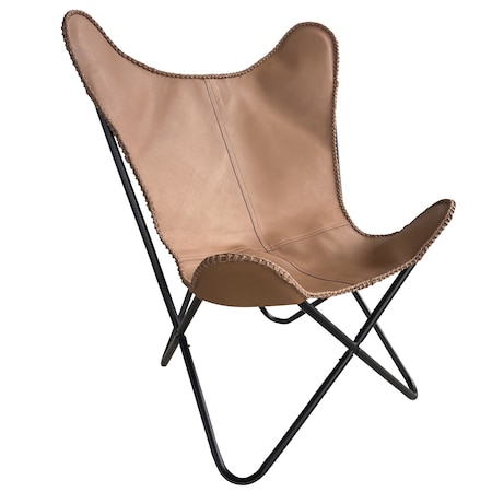 Amerihome Genuine Leather Butterfly Chair - Forest Green LBFCTN