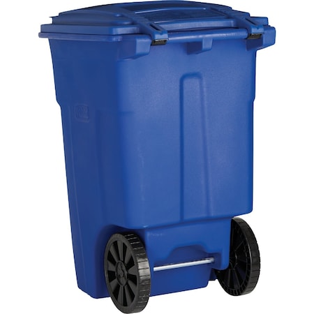 Toter 48 Gal. Recycling Trash Can with Lid 025548-D6BLU