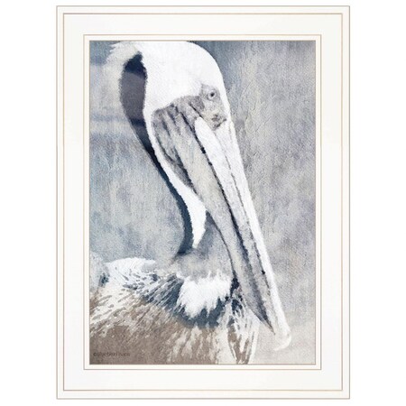Homeroots Pelican 1 White Framed Print Kitchen Wall Art 406708