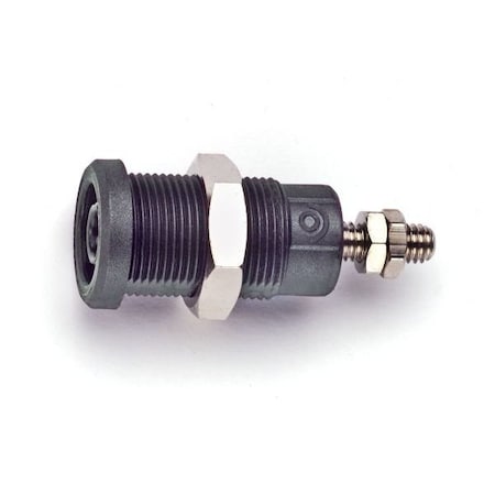 Pomona Electronics PanelMountBananaJack, Blk, 36A, 13/8in, PK10 72930-0