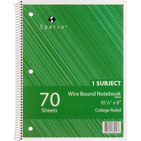 Sparco Notebook, Left, White SPR83253