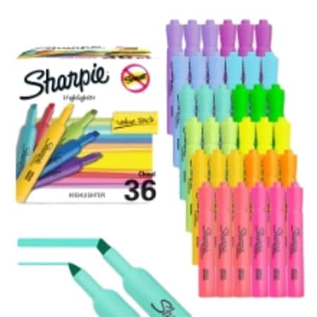 Sharpie Highligthers, Assorted Fluorescent, PK36 2157487